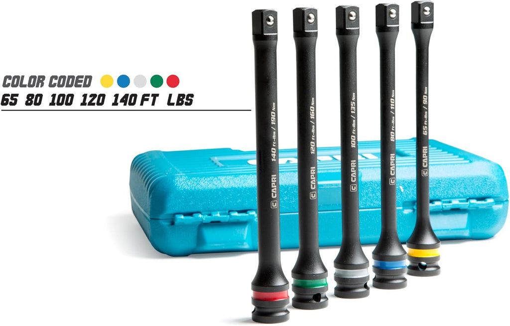 5 Piece Torque Limiting Extension Bar Set, 1/2 in. Drive M30521