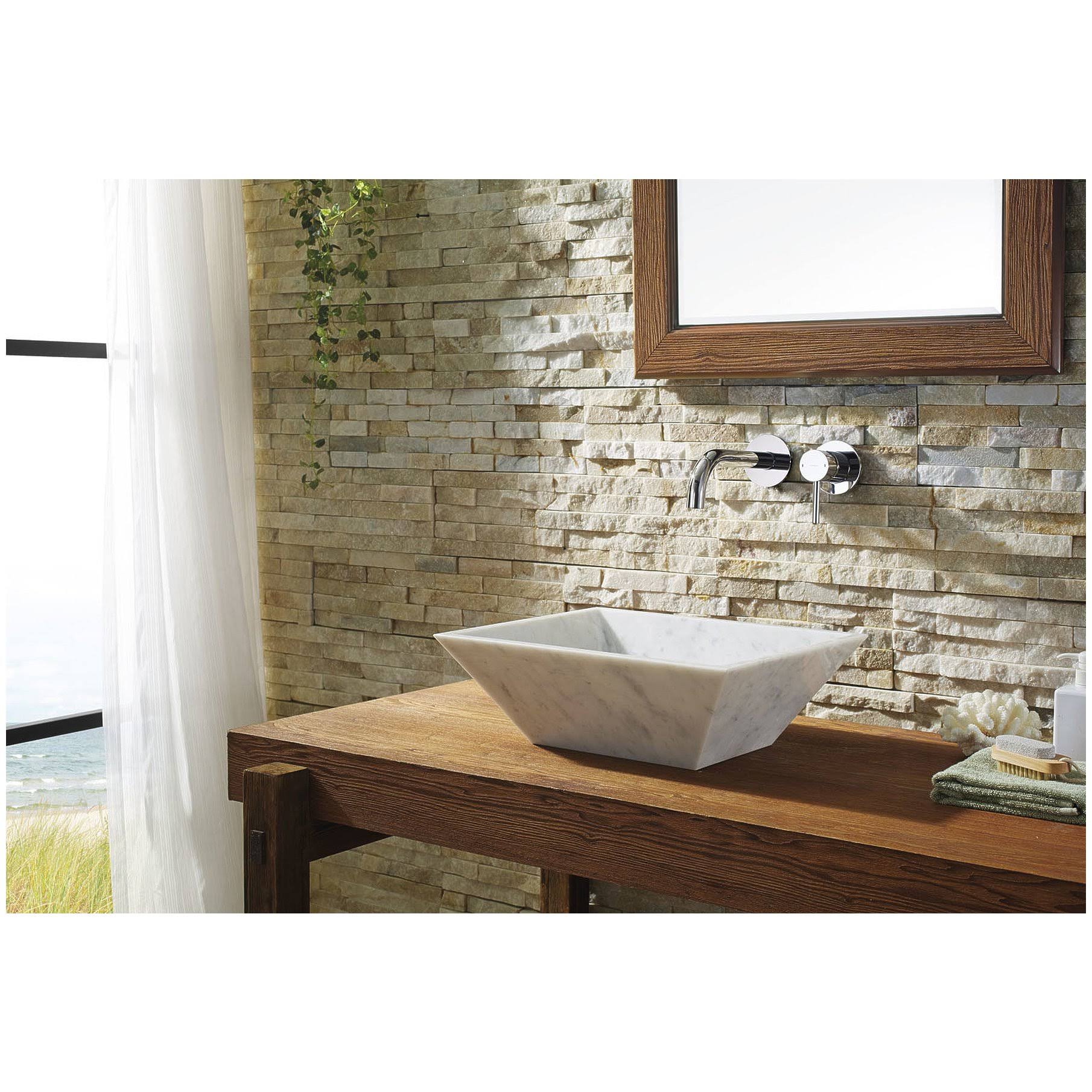 Bianco Carrara Marble Vessel Bathroom Sink I7598