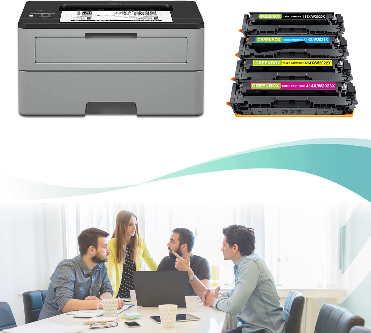 Compatible Toner Cartridge 4 Pack High Yield Black Cyan Magenta Yellow I346