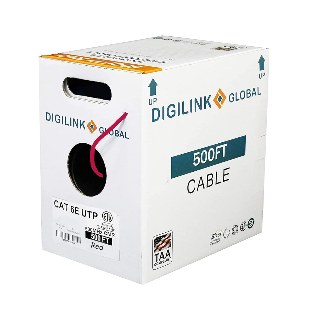 1000ft Blue Solid Bare Copper Cat6e Bulk Ethernet Cable G621
