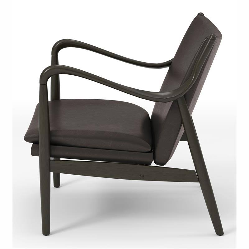 Dark Brown Mid-Century Modern Wood Accent Chair J569999