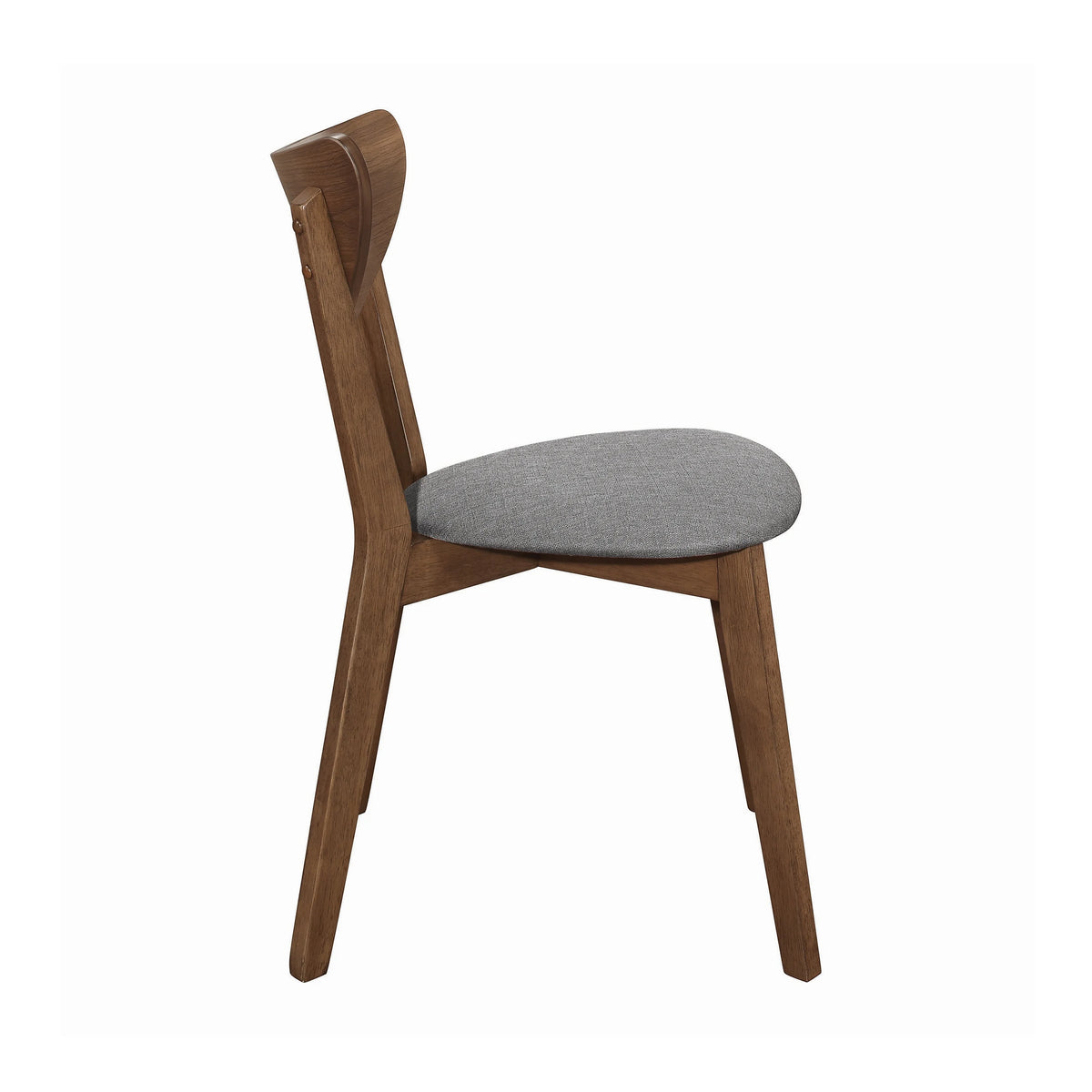 Upholstered Dining Chairs Grey and Natural Walnut (Set of 2) Q48020
