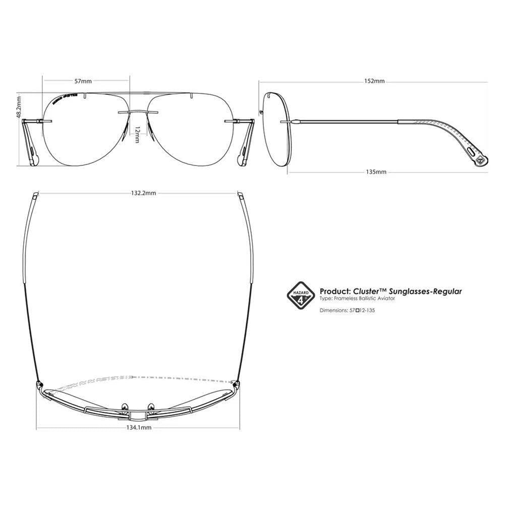 Silver Aviator Sunglasses K542