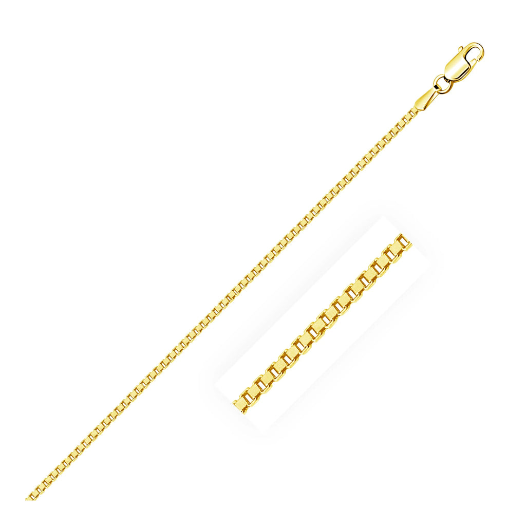 14k Yellow Gold Box Chain 1.1mm 18 in Z683