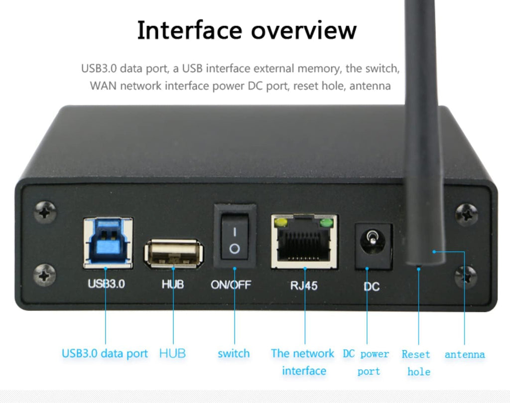6TB 3.5 inch WiFi Wireless NAS Private Cloud Storage Hard Disk Box, Pack of 2 J92759
