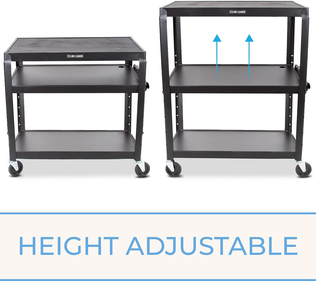 Height Adjustable AV Cart with Power Cord H160014
