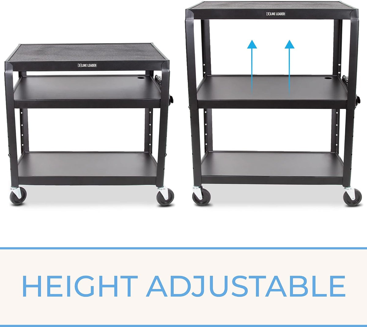 Height Adjustable AV Cart with Power Cord H160014