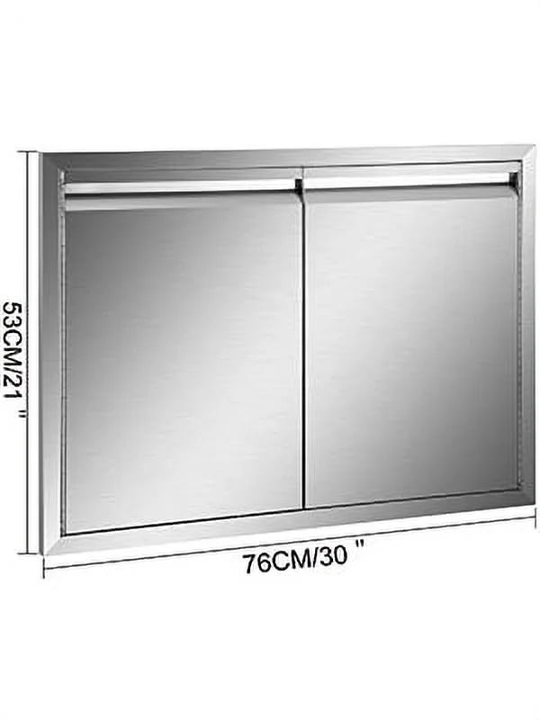 Double Wall Stainless Steel Outdoor Access Door with Hooks C1904