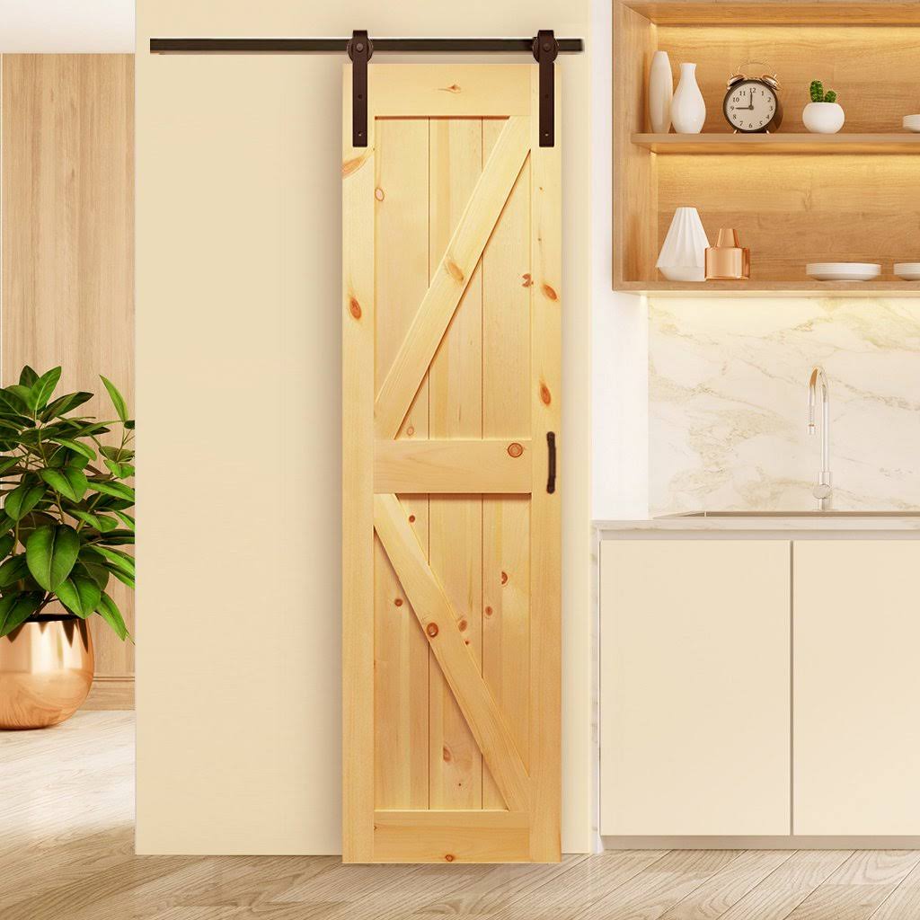 Solid Pine Unfinished Barn Door Slab F70132