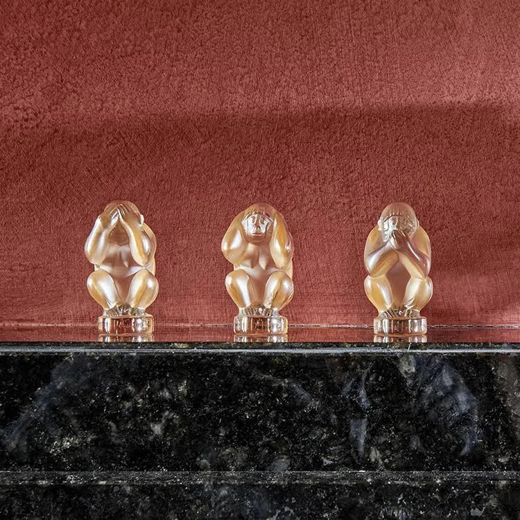 Three Wise Monkeys Gold Luster Set Y126149