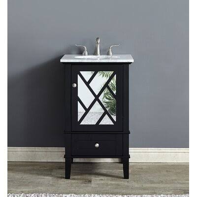Black Single Bathroom Vanity Set R28823