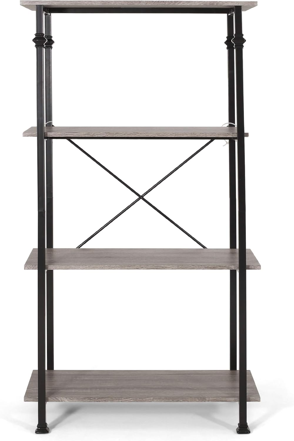 4-Layer Bookcase, Brown + Dark Bronze A645