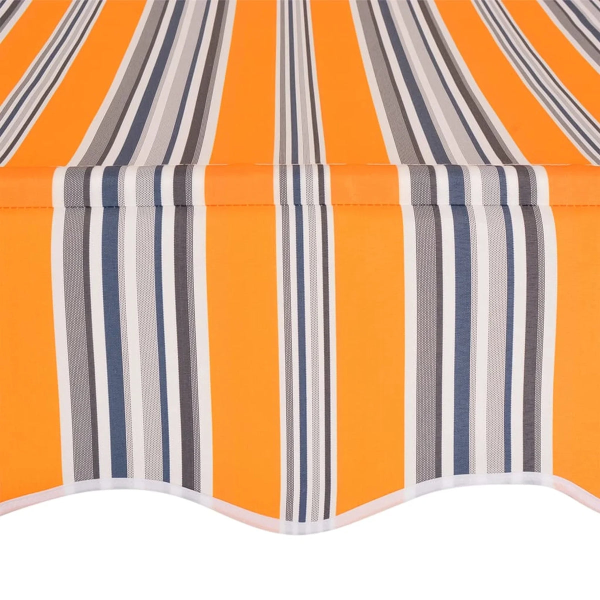 Manual Retractable Awning 39.4" Yellow and Blue Stripes K93742