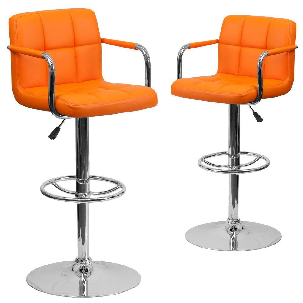 Orange Bar Stool Set of 2 T28121