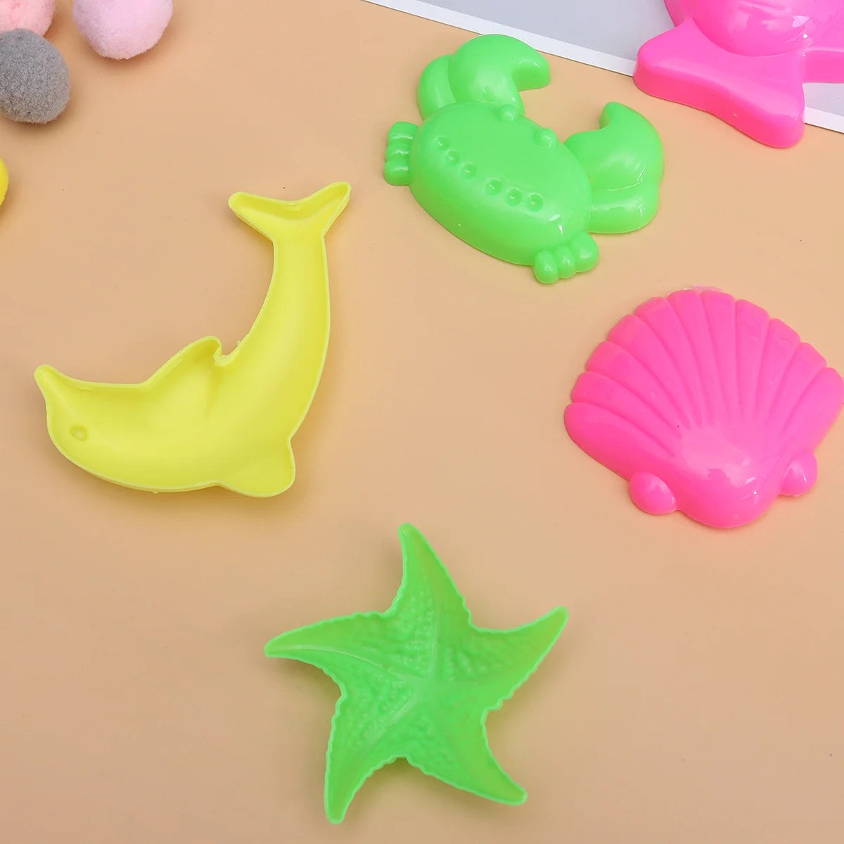 6pcs Beach Sand Toys Set Sand Tray Molds M73882