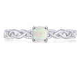 14k White Gold Over Sterling Silver Created Opal Solitaire Ring L6827