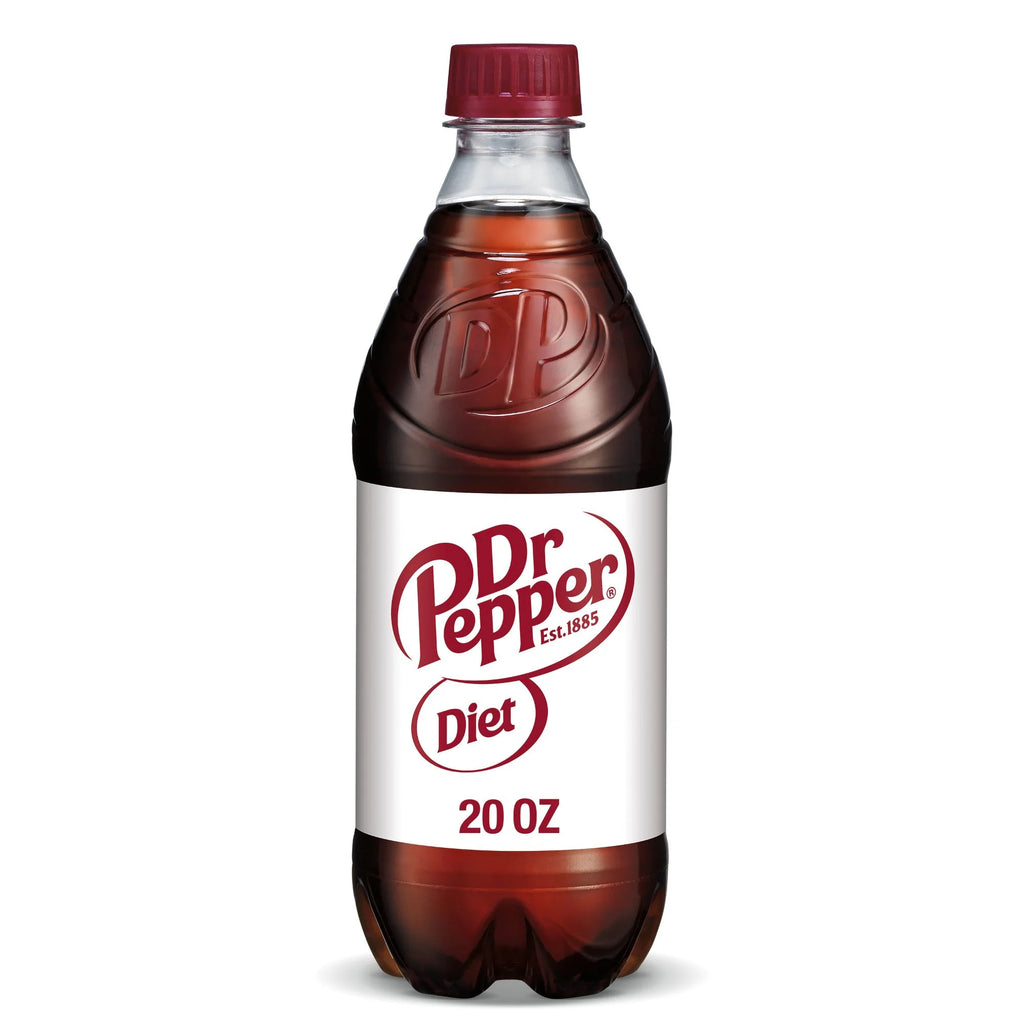 Diet Dr Pepper Soda 20oz Bottles, Quantity of 12 F52888