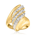 Vintage Diamond Swirl Cocktail Ring in 18kt Yellow Gold Z98121