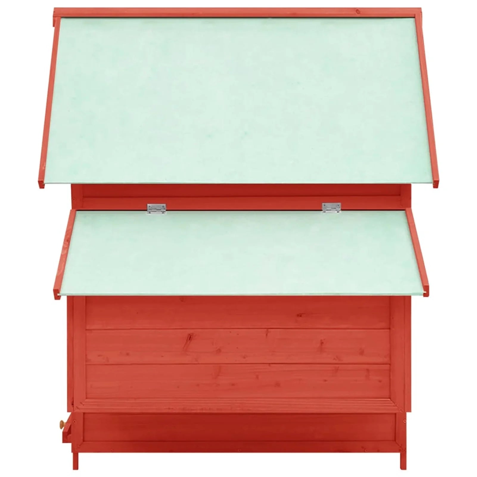 Red Wooden Chicken Coop with Pull Out Tray and Nest Box Z333803