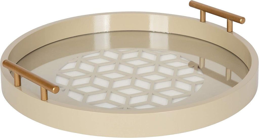 Sand Light Brown Round Decorative Tray B882