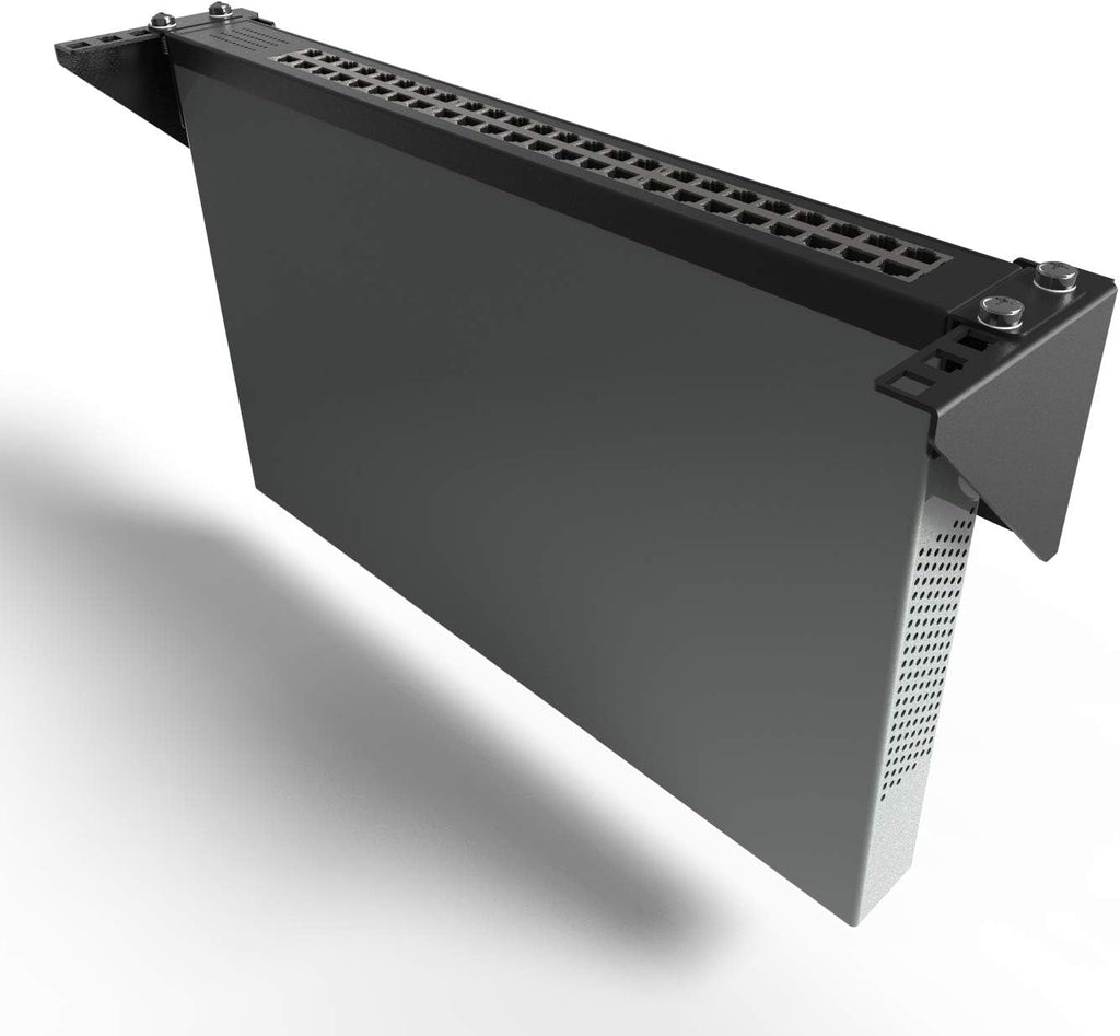 2U Folding 19 Inches Cold Rolled Steel Wall Mountable Vertical Rack Pack of 2 D580