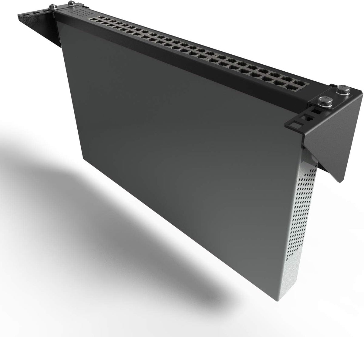 2U Folding 19 Inches Cold Rolled Steel Wall Mountable Vertical Rack Pack of 2 D580