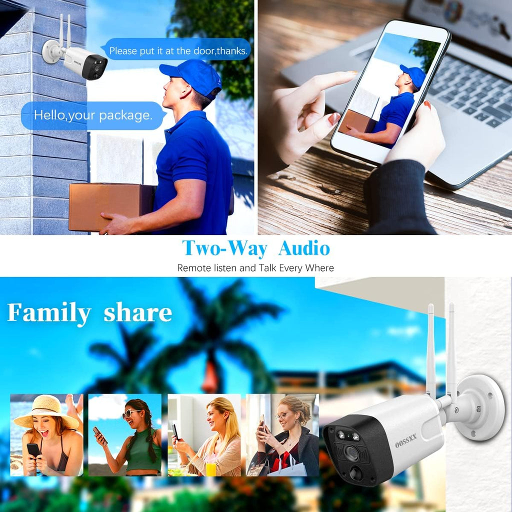 2K 3.0MP Wireless Security Camera System, 8 Channel NVR with 4TB HDD W7245