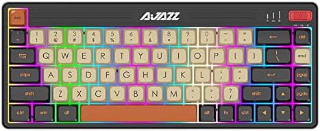 87 Keys Bluetooth Wired/Wireless Mechanical Keyboard with RGB Backlit, Brown Switch, White R24177