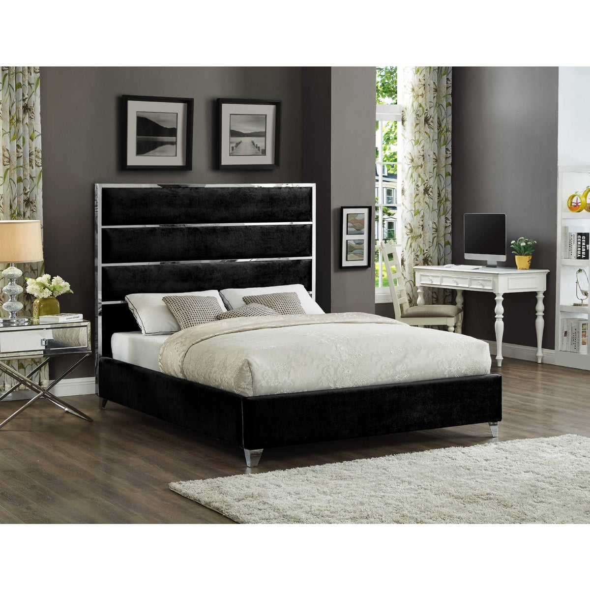 Black Velvet Full Bed D967530