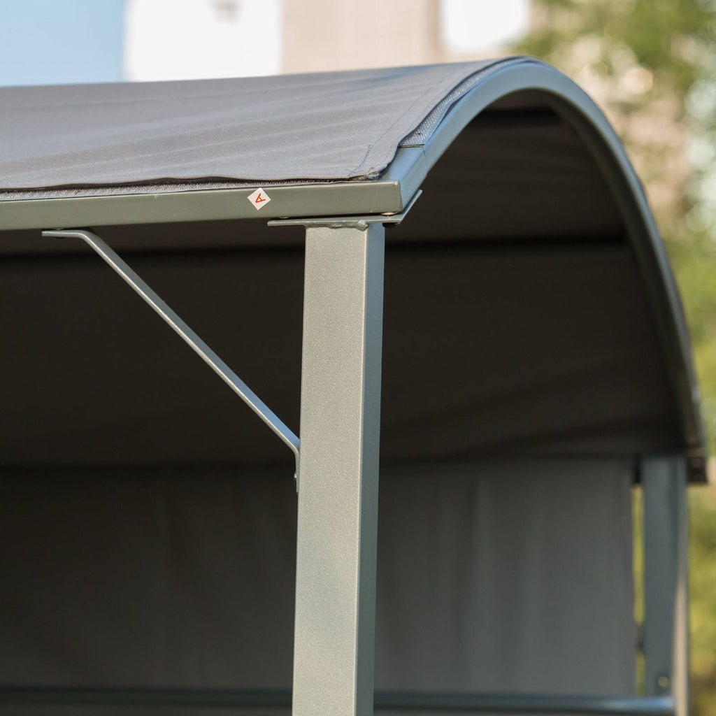 7 ft. x 4.5 ft. Patio BBQ Grill Canopy Gazebo Tent with Side Awning K134179