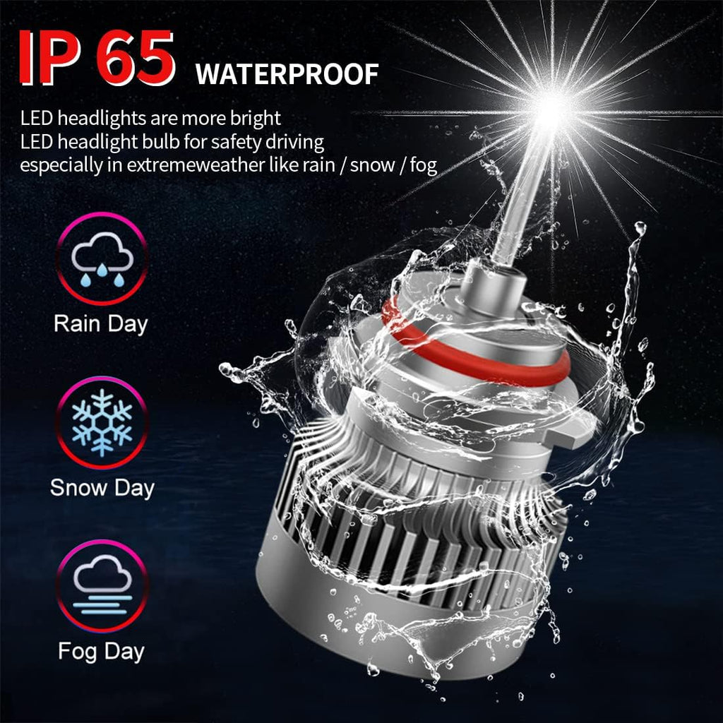 6500K Cool White LED Headlight Bulbs Conversion Kit Pack of 2 Z8050