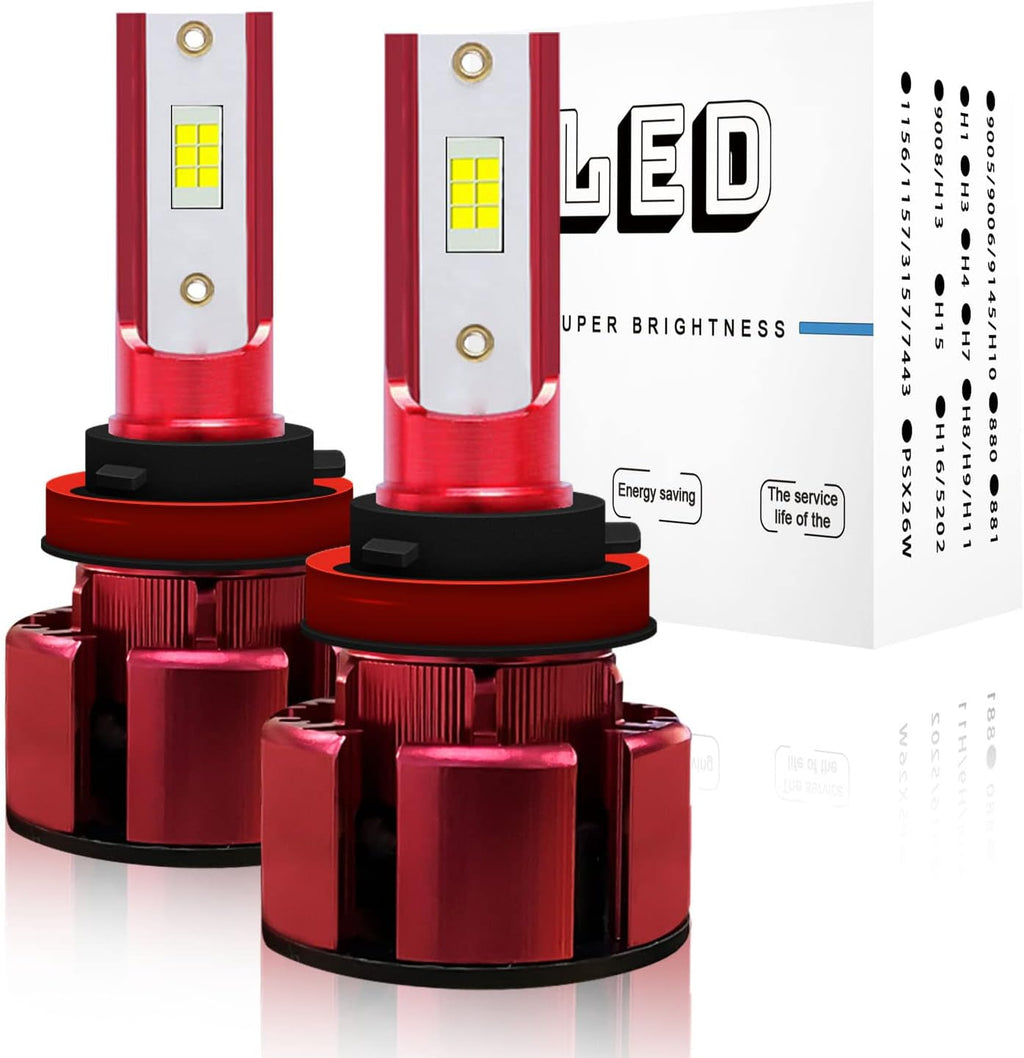 9005 +H11 High/Low Beam LED Headlight Bulbs + H16 LED Fog Light Bulbs, 6000K Cool White, Pack of 6 P998133