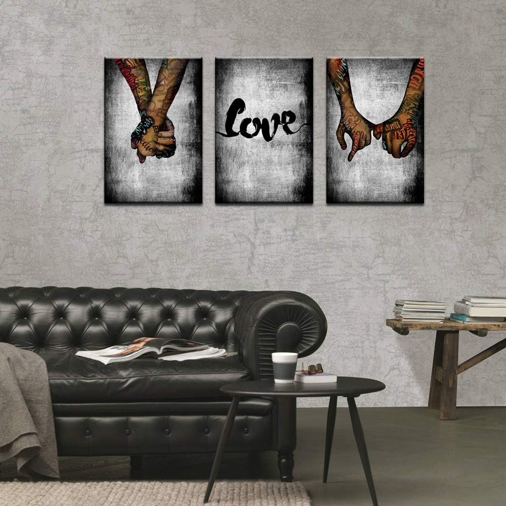 Graffiti Paintings Canvas Wall Art Pop Art Posters Prints Abstract Love Bedroom Wall Decor Modern Giclee Artwork Framed Ready to Hang K954
