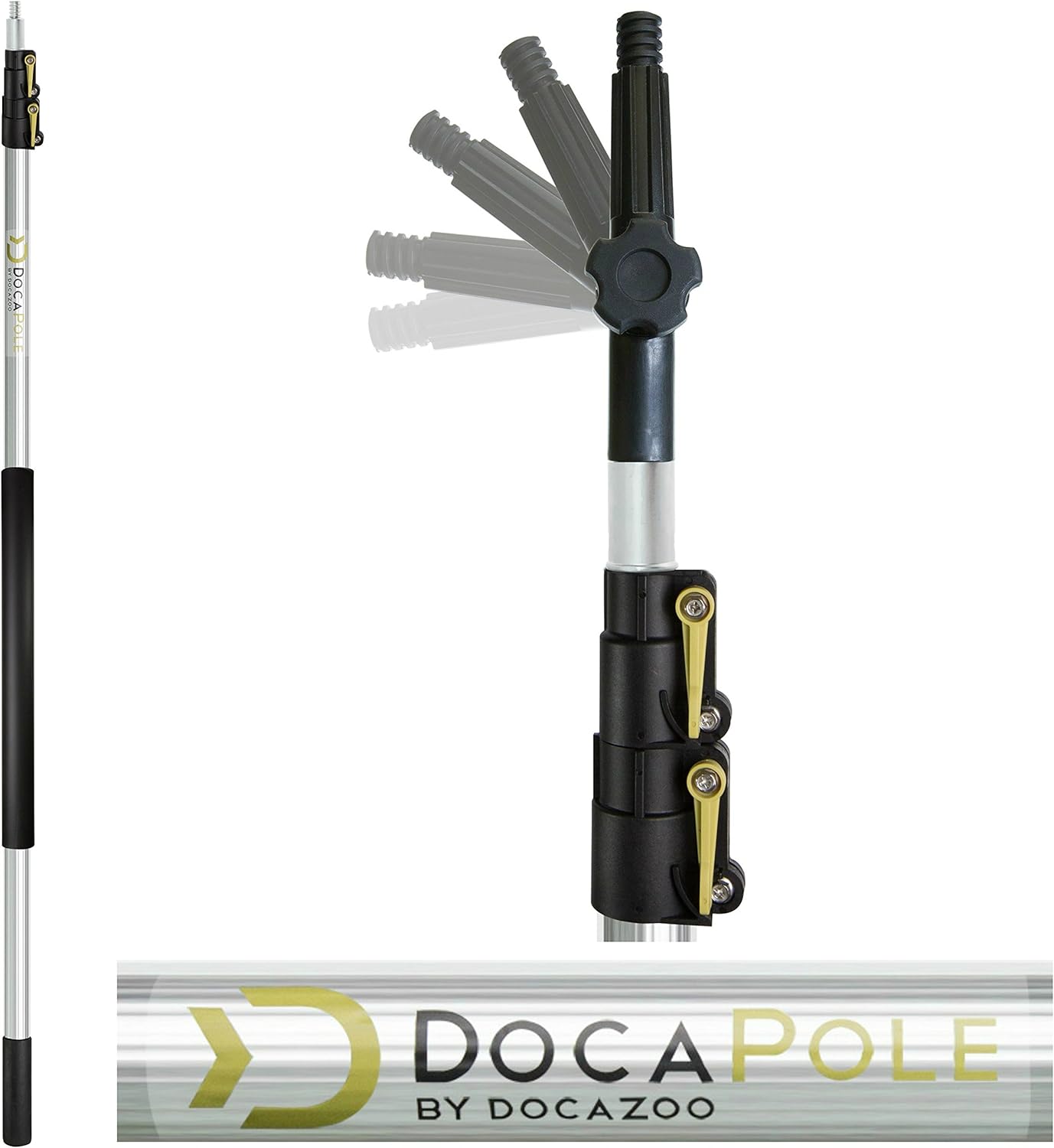 11 Inch Medium Bristle Deck Brush with 5-12 Foot Extension Pole X63181