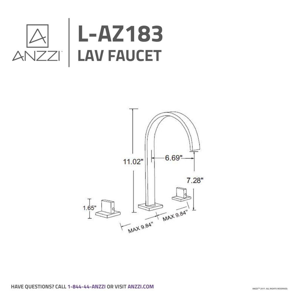 Polished Chrome Widespread 2-Handle Bathroom Faucet Y736419