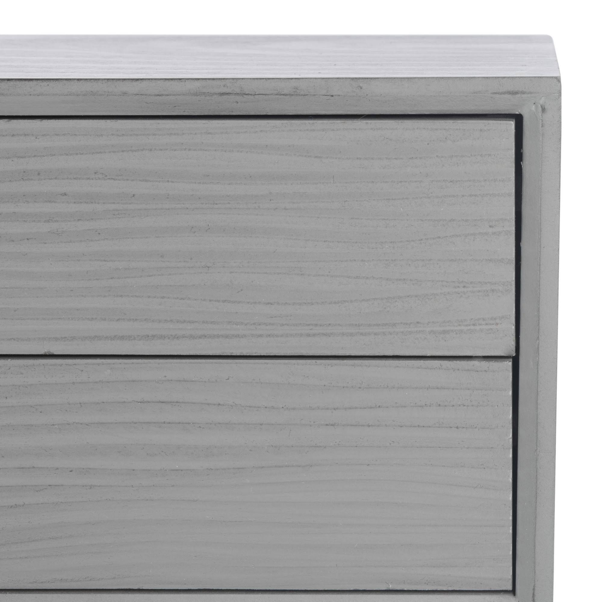 4 Drawer Console Table Distressed Grey Y203099