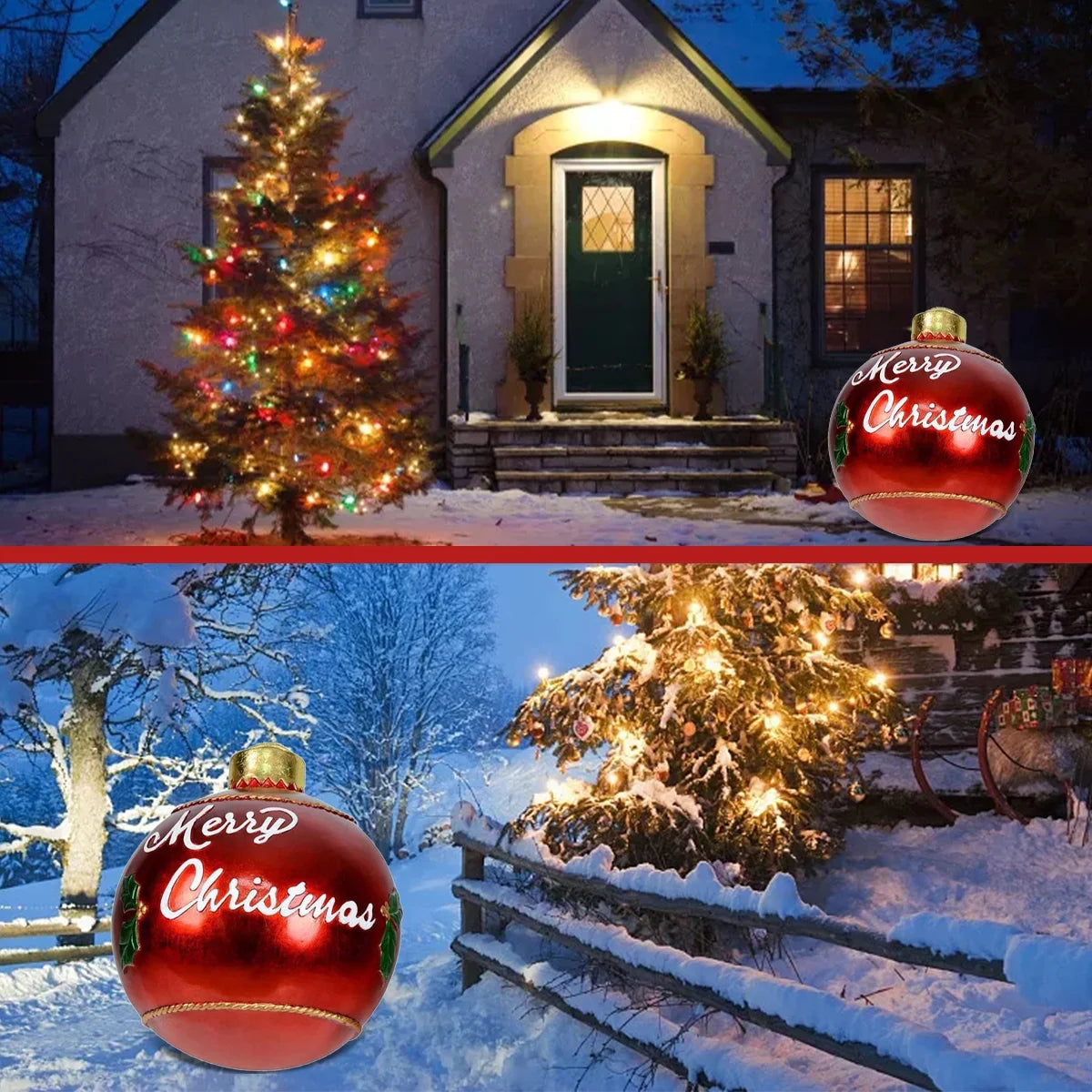 23.6 Inch Inflatable Christmas Ball with Pump E109