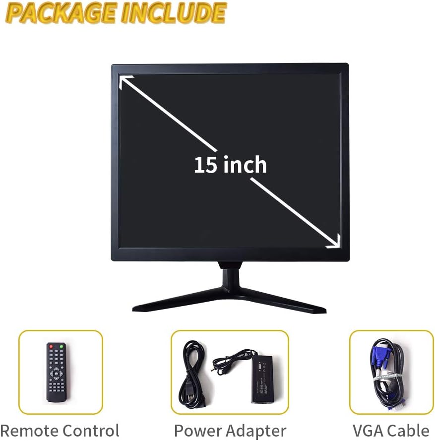 15" LCD Security Monitor with Built-in Speaker H678