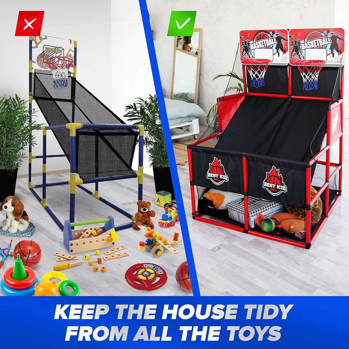 Indoor Basketball Arcade Game with Pump S800928