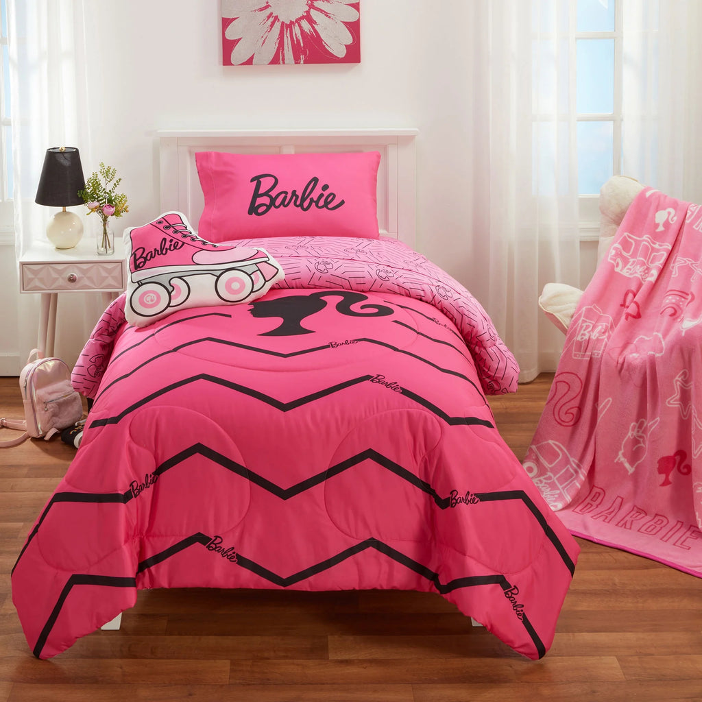 Pink Chevron Microfiber Twin Full Comforter Set R582