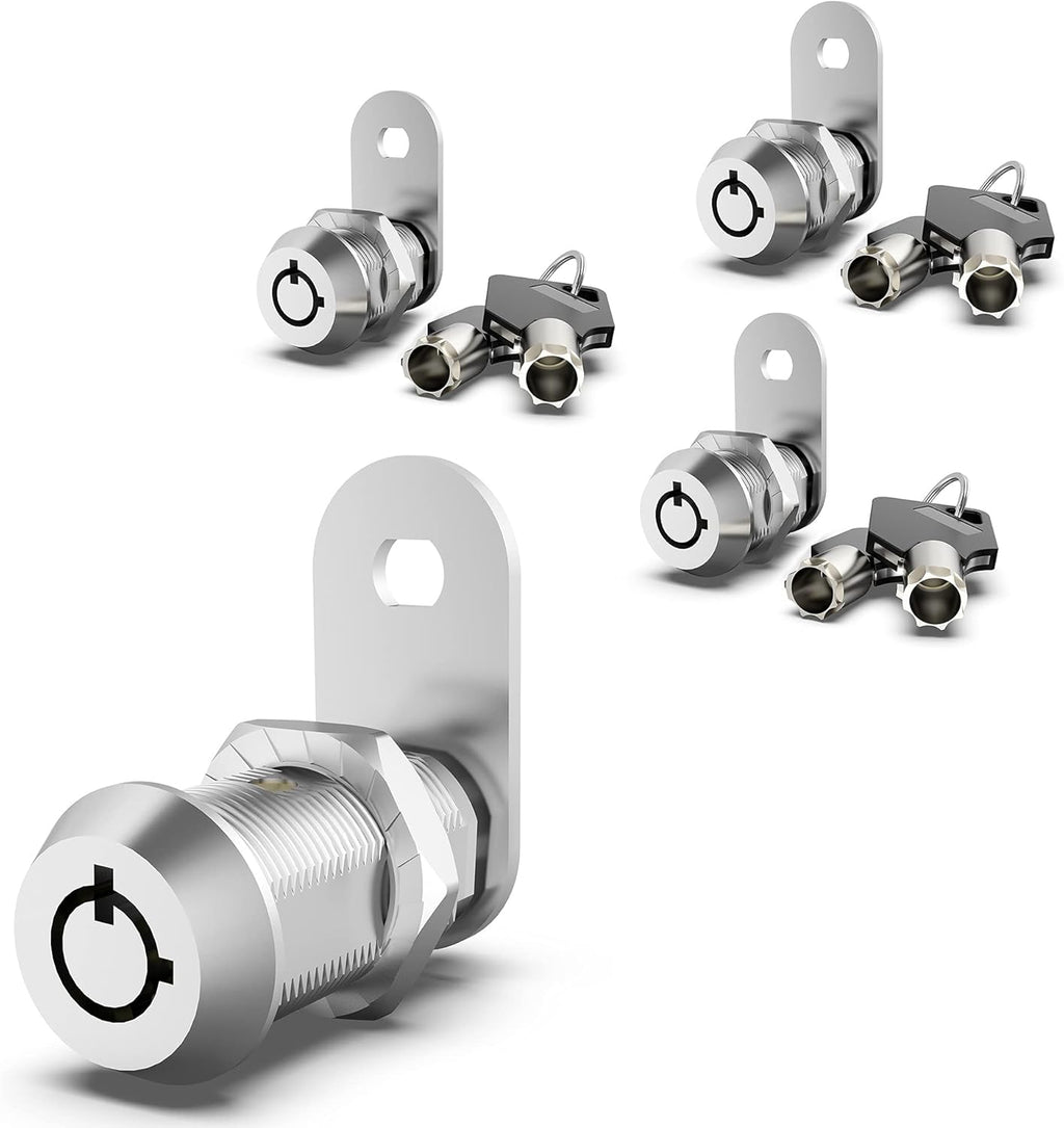 3 Pack Keyed Alike 5/8 Inch Zinc Alloy Cabinet Locks A71797