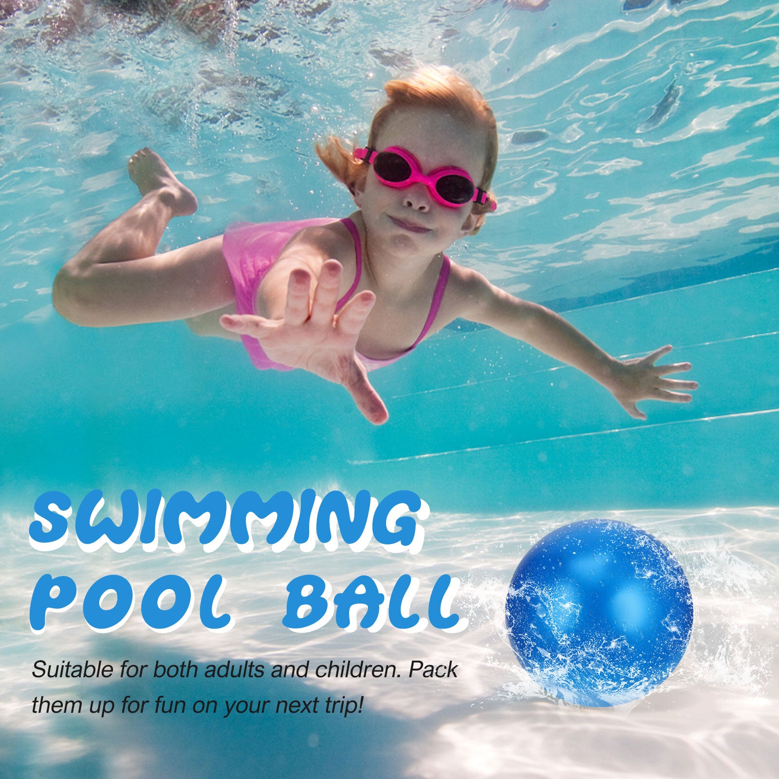Inflatable Pool Ball Toy with Water Injector G218262