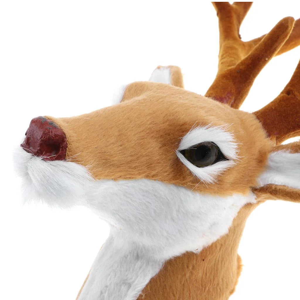 Stuffed Deer Head Wall Hanging Decor E977357