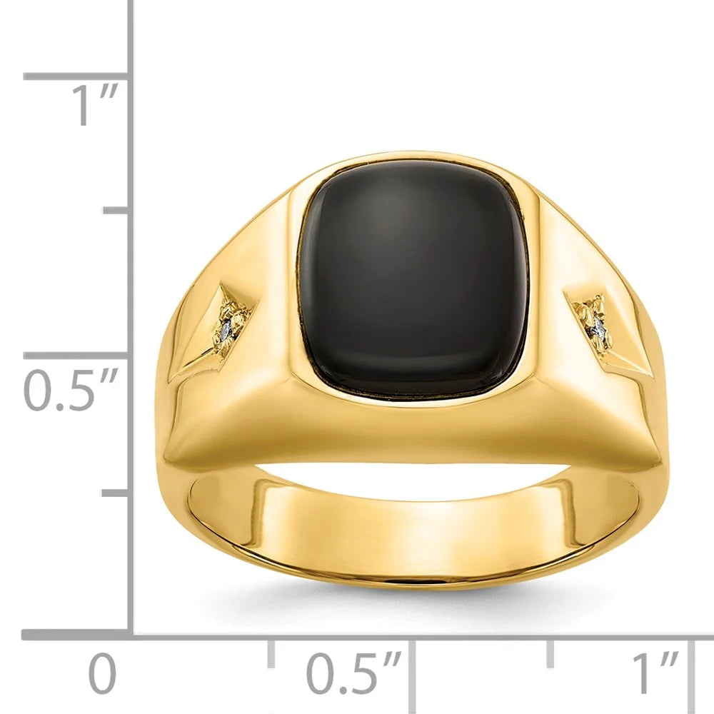 Black Onyx Diamond Ring X9153