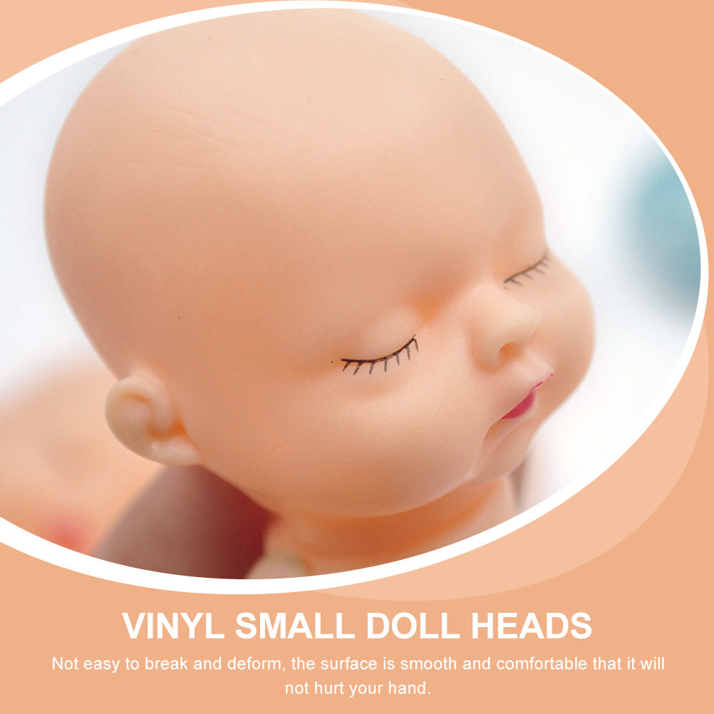 40 Pcs Vinyl Doll Head Key Fob Craft Making Supplies F91898