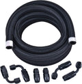 6AN Nylon Braided Fuel Hose Kit 10FT Black Pack of 2 R642392