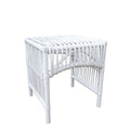 White Rattan Side Table D2823