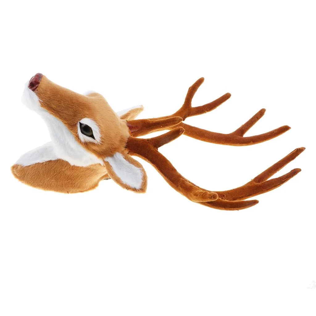 Stuffed Deer Head Wall Hanging Decor E977357