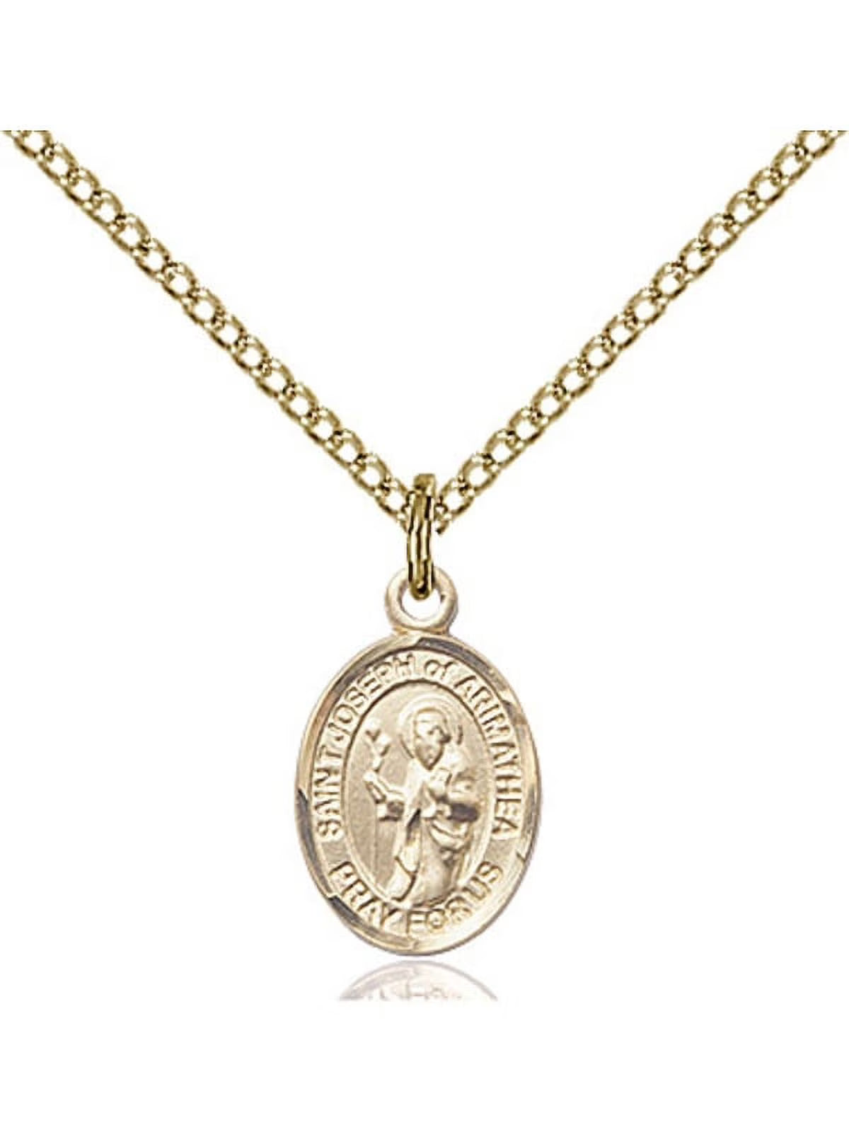Gold Filled St. Joseph Of Arimathea Pendant with Gold-Filled Chain J40423