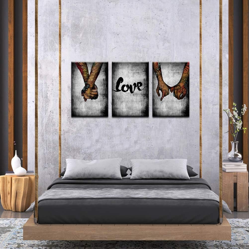 Graffiti Paintings Canvas Wall Art Pop Art Posters Prints Abstract Love Bedroom Wall Decor Modern Giclee Artwork Framed Ready to Hang K954